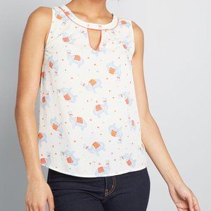Modcloth Envisioned Aesthetic Sleeveless Top, L